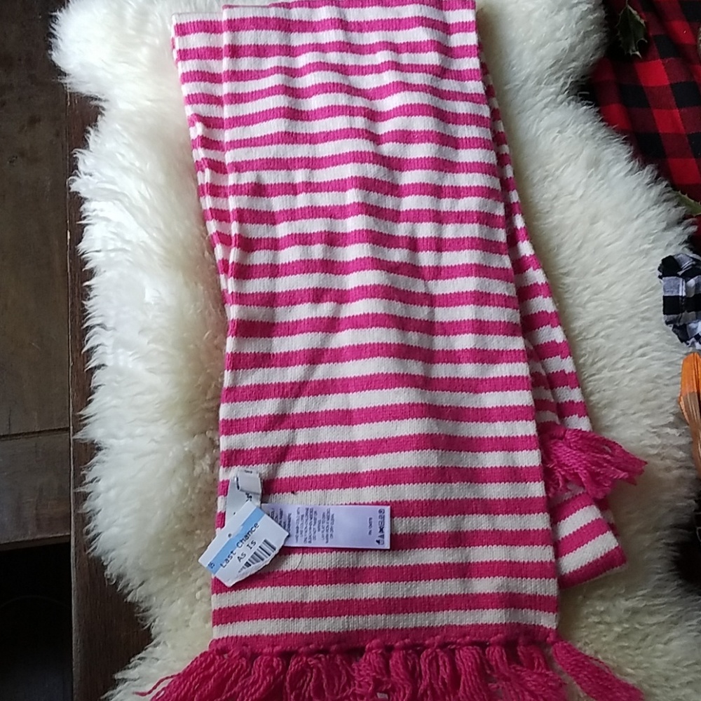 Vineyard Vines Scarf white with pink stripes